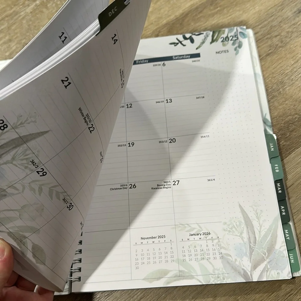 Floral Spiral Planner July 2025-June 2025 nwt
